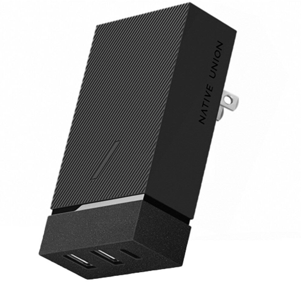 Native Union Smart Hub 45W Vægoplader / Rejseadapter m. USB-A & USB-C - Sort