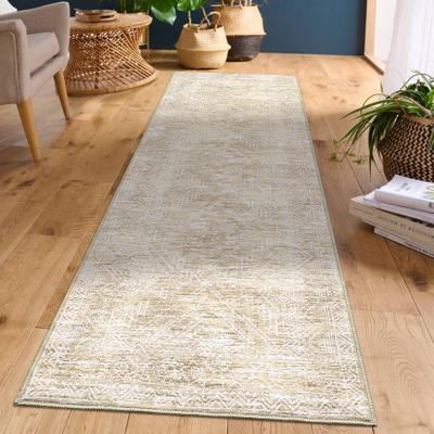 Garvee Vintage Distressed Diamond Geometric Area Rug