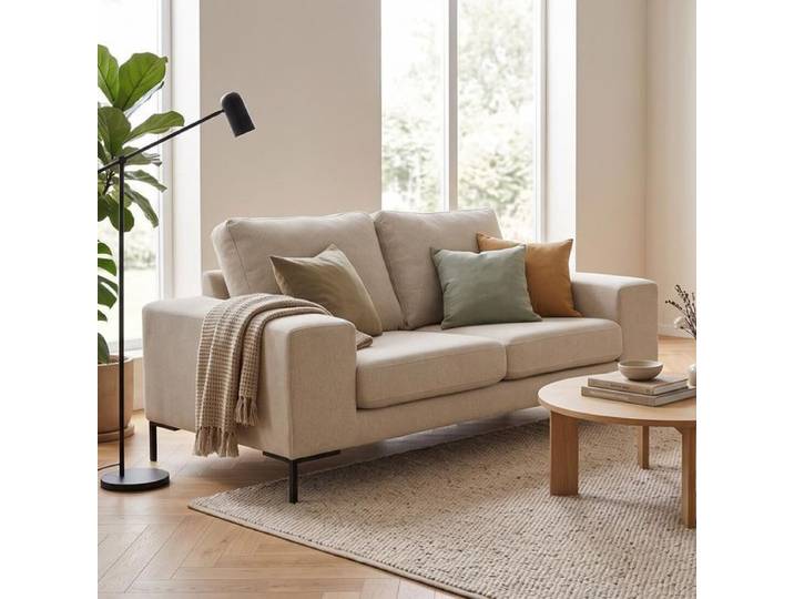 Santa Cruz 2-Sitzer Sofa 174x93x86cm 100% Polyester 86x174x93cm Beige