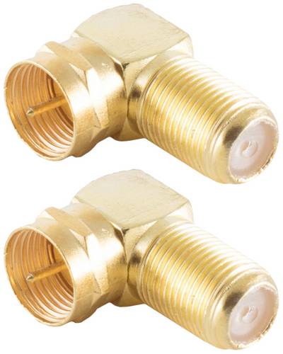 Shiverpeaks BS15-301614 F-Winkeladapter vergoldet Anschlüsse: F-Stecker, F-Buchse 2St.