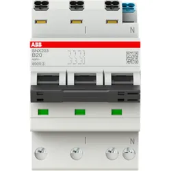 ABB SNX203-B20 Sicherungsautomat B-Char., 6KA, 3P+N, 20 A FlexLine Push-in Technologie