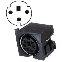 EB-DIO M03 - Mini-DIN-Einbaubuchse, 3-polig