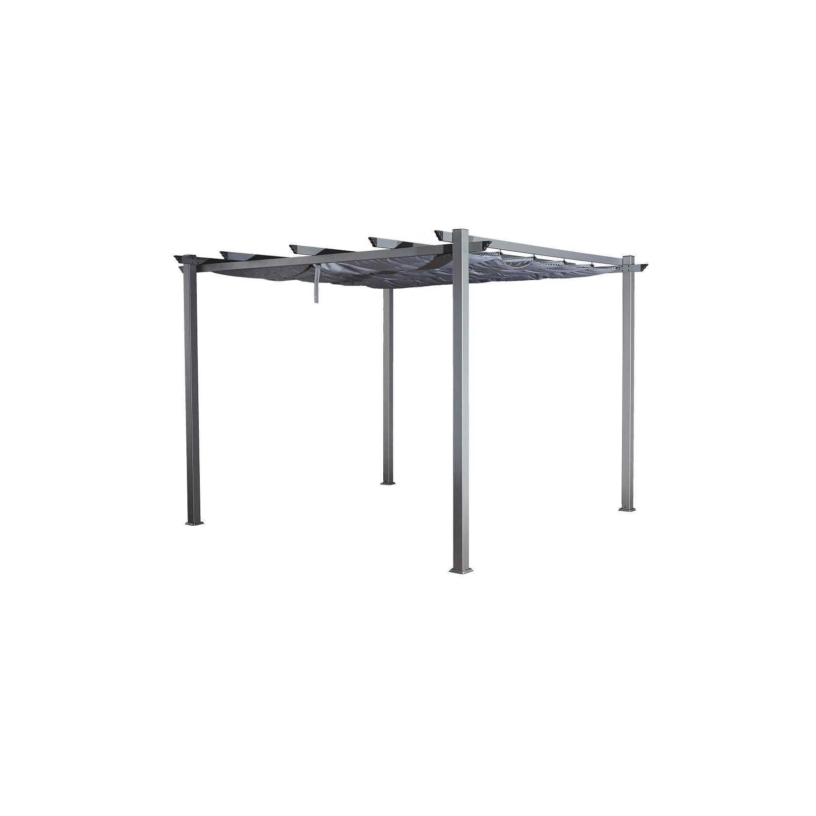 Pavillon Gartenpavillon 3x4m Luxor anthrazit aus Aluminium UV-Schutz wasserabweisende Überdachung