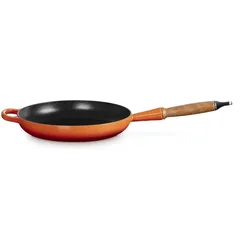Le Creuset Bratpfanne mit Holzgriff 26 cm ofenrot