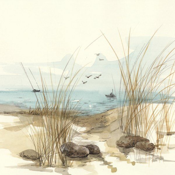 ASP-Holmblad Frokostserviet, 3-Lags, Beach View, 20 Stk.