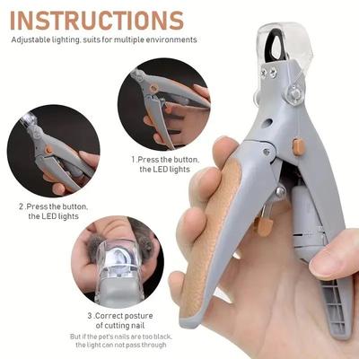 Happy Pet Pantry SafeSight LED Pet Nail Clippers For Dogs & Cats Precision Grooming Tool SafeSight LED Pet Nail Clippers For Dogs & Cats Precision Grooming Tool