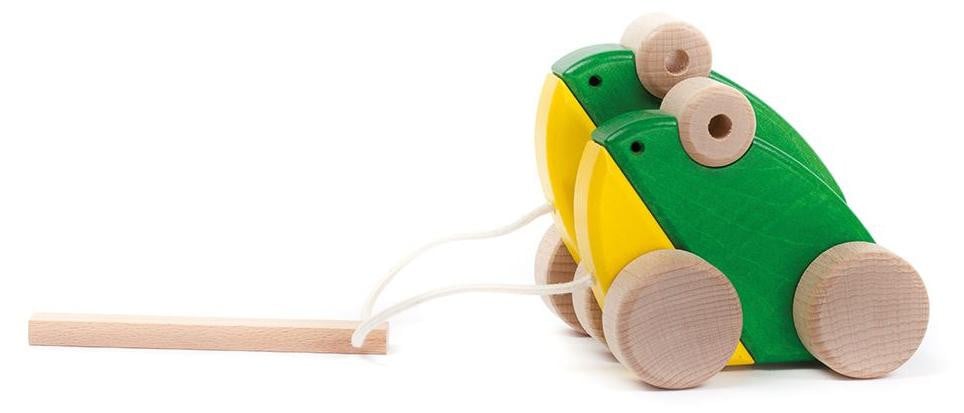 Bajo Dubbele Kikkers - Kleurrijke houten speelgoedset