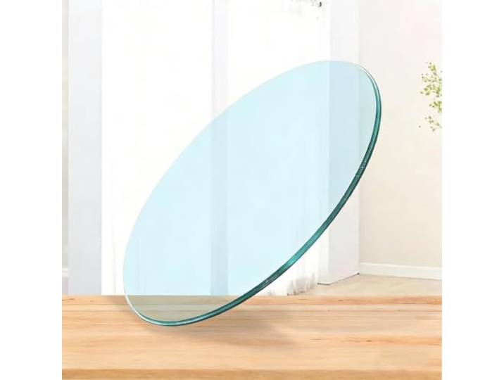 Klarer Oberflächenschutz Aus Gehärtetem Glass,Tischplatte Aus Klarem,Rundem Flache Polnische Kante,Transparente Tischoberfläche,Mit Abgerundeter Kante,Zoll For Essenss Geeignet(75CM(29.5IN))