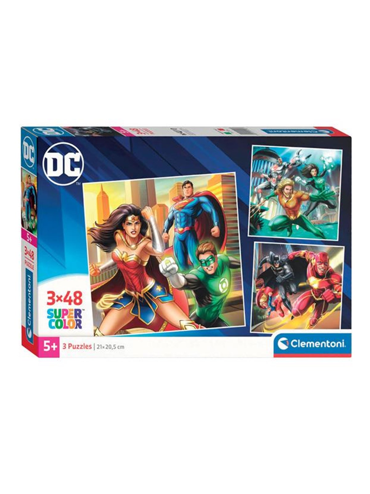 Clementoni Puzzle DC Comics Justice League, 3x48 Teile 2D Puzzles