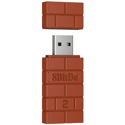 8BitDo Wireless Bluetooth USB Adapter 2, Kompatibel mit Windows/macOS/Steam/Switch/Raspberry Pi