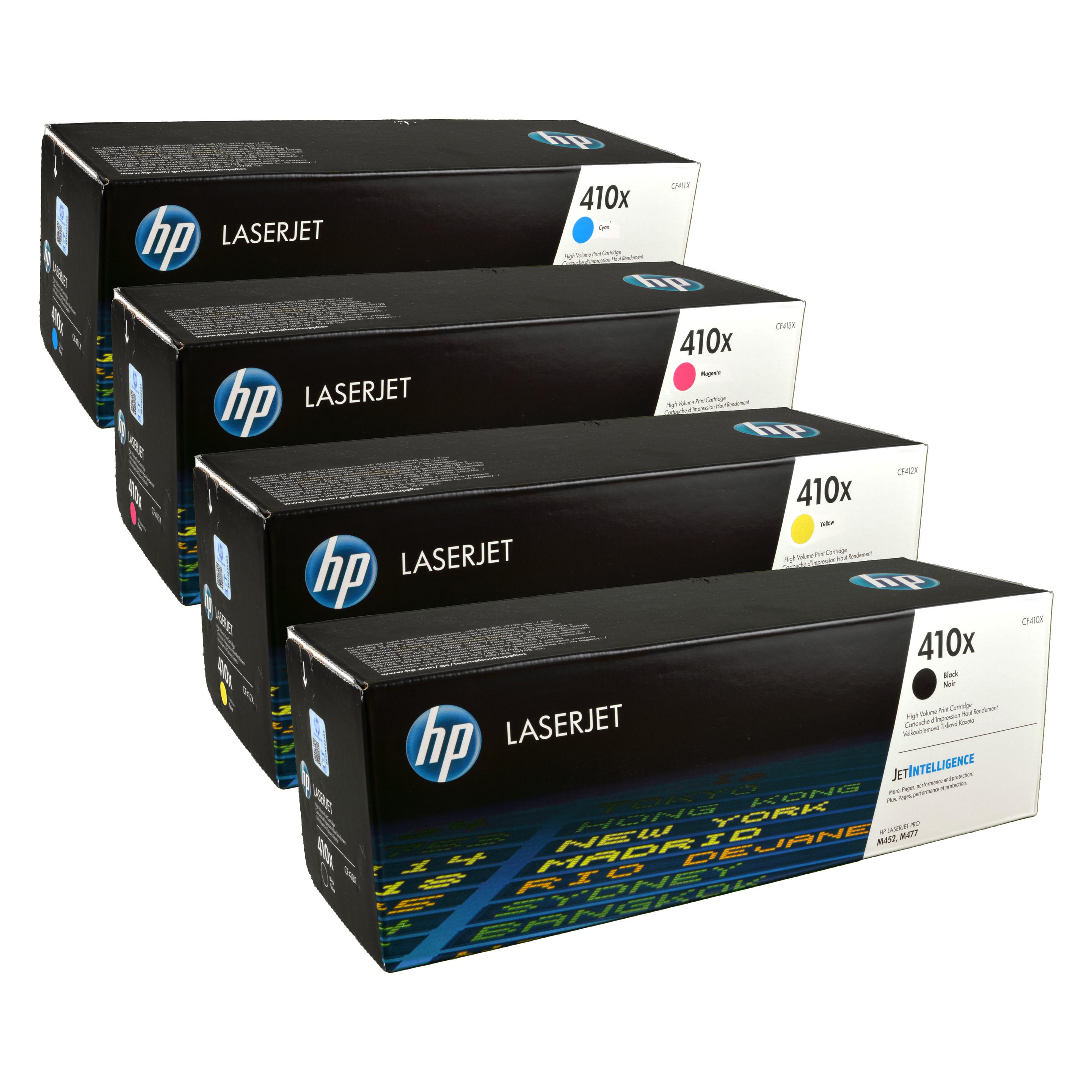 HP 4 Toner CF410X-CF413X 410X Multipack K C M Y 4-farbig (BK, C, M, Y) (47876615)