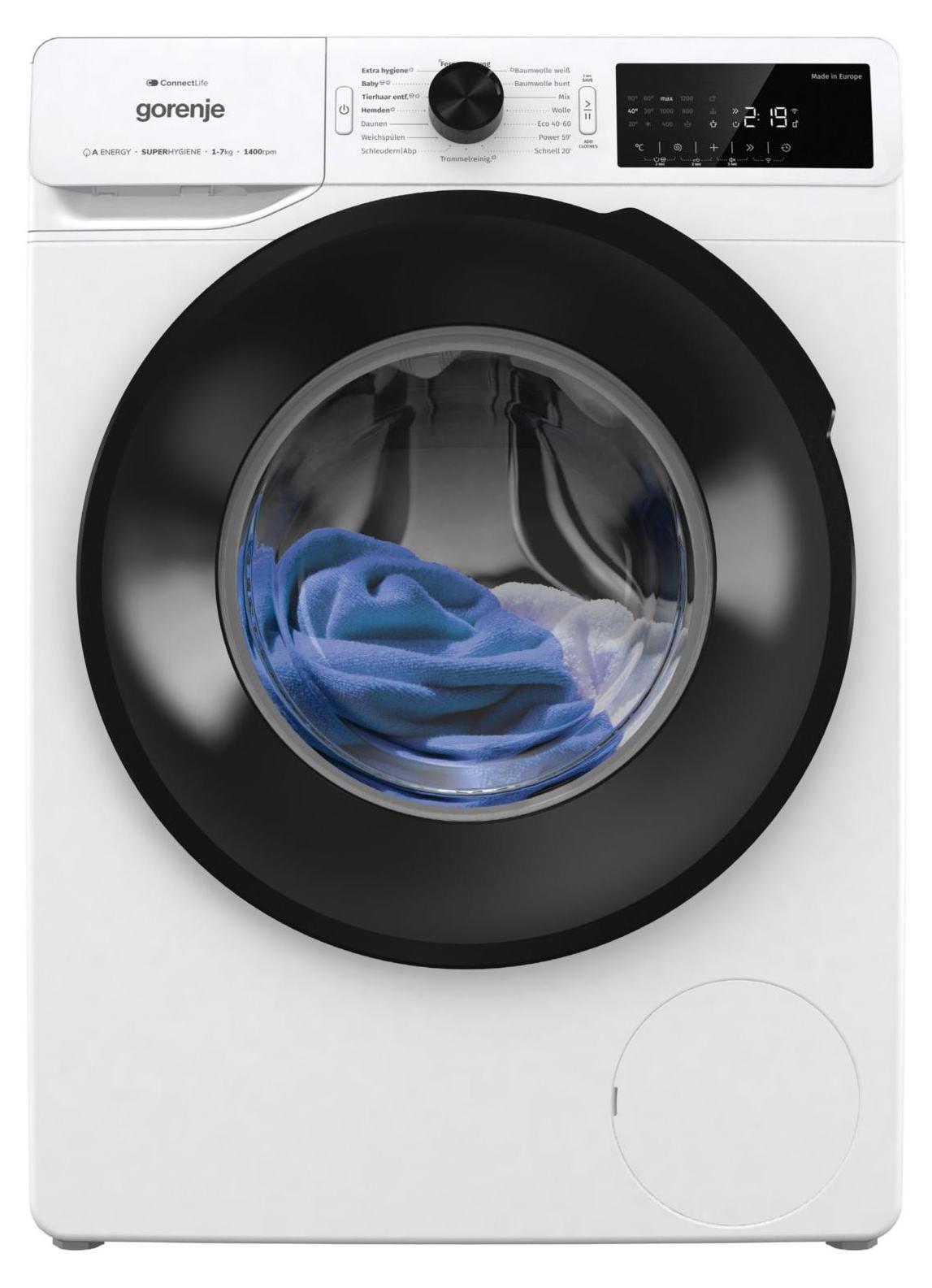 Gorenje G400 Freistehend Waschmaschine, 7 kg, 1400 U/min., Frontlader, 7 kg, B, 76 dB, 1400 RPM, A