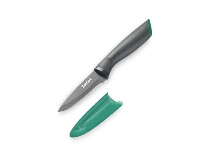Tefal Fresh Kitchen Gemüsemesser 9 cm, Edelstahl, Anthrazit/Grün, cm, 30 x 10 x 2.9 cm, 1 Einheiten