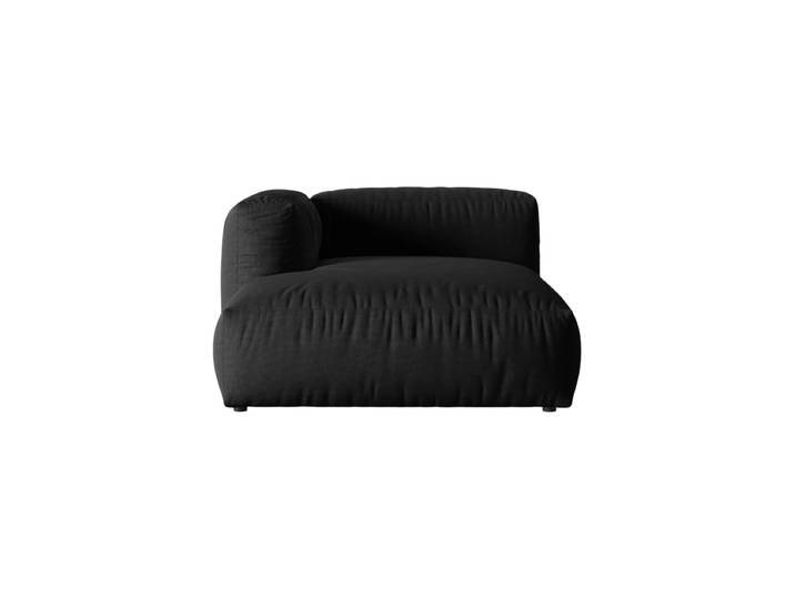 Modulares Design Chaiselongue „Martina“ Strukturstoff Schwarz Micadoni