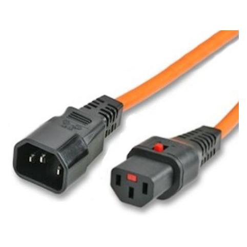 Iec Lock AC EXTENSION C14 to C13 ORANGE - 2M (2 m) (42-3020)