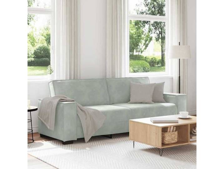 Canapé 3 places Gris clair 220x78x84 cm Velours canapé canapé trois places canapé 3 places en velours divan 4105030