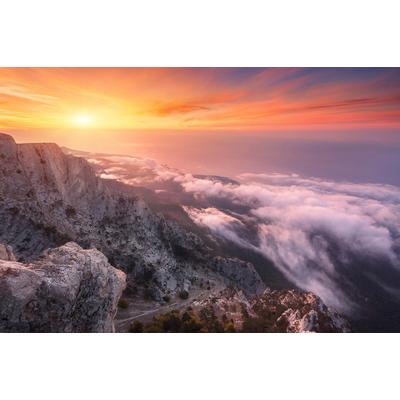 Fototapete PAPERMOON "Berge", bunt, B:2,5m L:1,86m, Vlies, Tapeten
