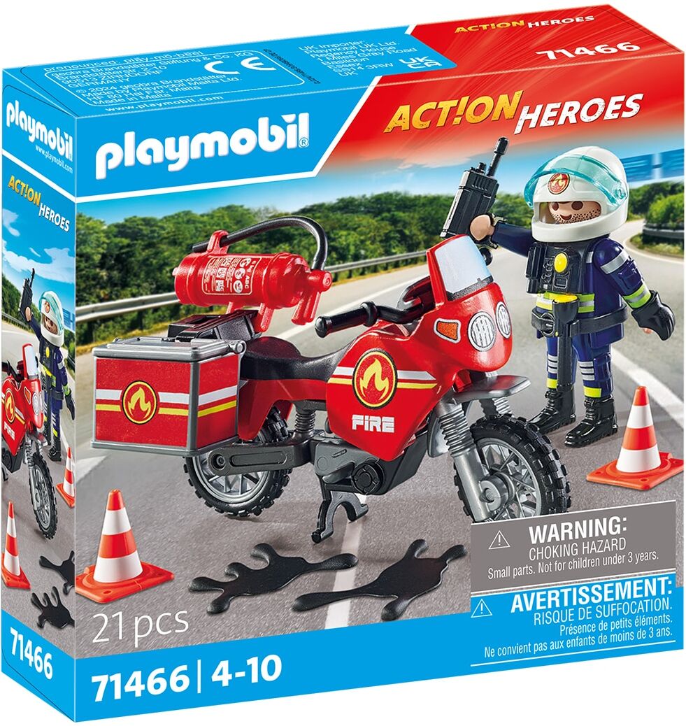 Playmobil Moto de bomberos Action Heroes.
