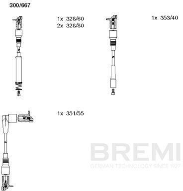 Bremi Zündleitungssatz 300667 Für Opel Gm