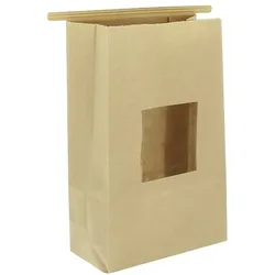 Greenuso MONOUSO - SOS-Kraftbeutel mit Verschluss und Fenster 15+7x23cm (50 Stück)