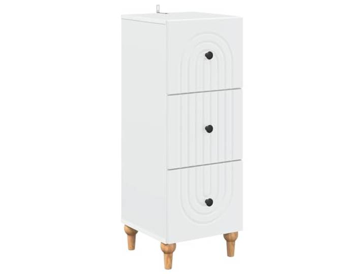 Heofavd Schubladenschrank Weiß 3-Schubladen Kommode 33x34,5x90 cm