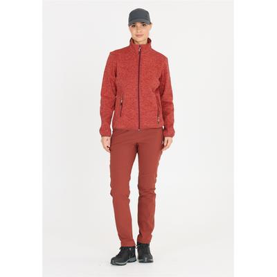 Fleecejacke WHISTLER "SAMANI", Damen, Gr. 40, rot (kastanie), 100% Polyester, meliert, normal, hoch geschlossener Ausschnitt, Jacken Fleecejacke, aus schnell trocknendem Funktionsmaterial