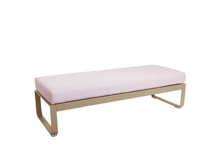 FERMOB BELLEVIE 2-Sitzer-Polsterhocker mit Sitzfläche aus