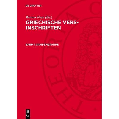 Grab-Epigramme, Gebundene Ausgabe von , De Gruyter, 978-3-11-278552-2