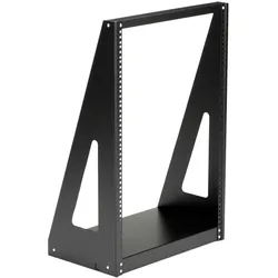 StarTech HEAVY DUTY 2-POST RACK - 16U (16 HE, 19 Zoll Rack), Serverschrank, Schwarz