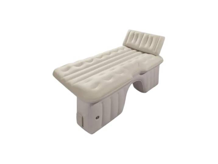 DHBVGAUE Auto Matratze Kofferraum Matratze Aufblasbares Auto-Rückenbett Tragbare Schlafmatratzenauflage mit dickem Luftkissen(Beige Pongee)