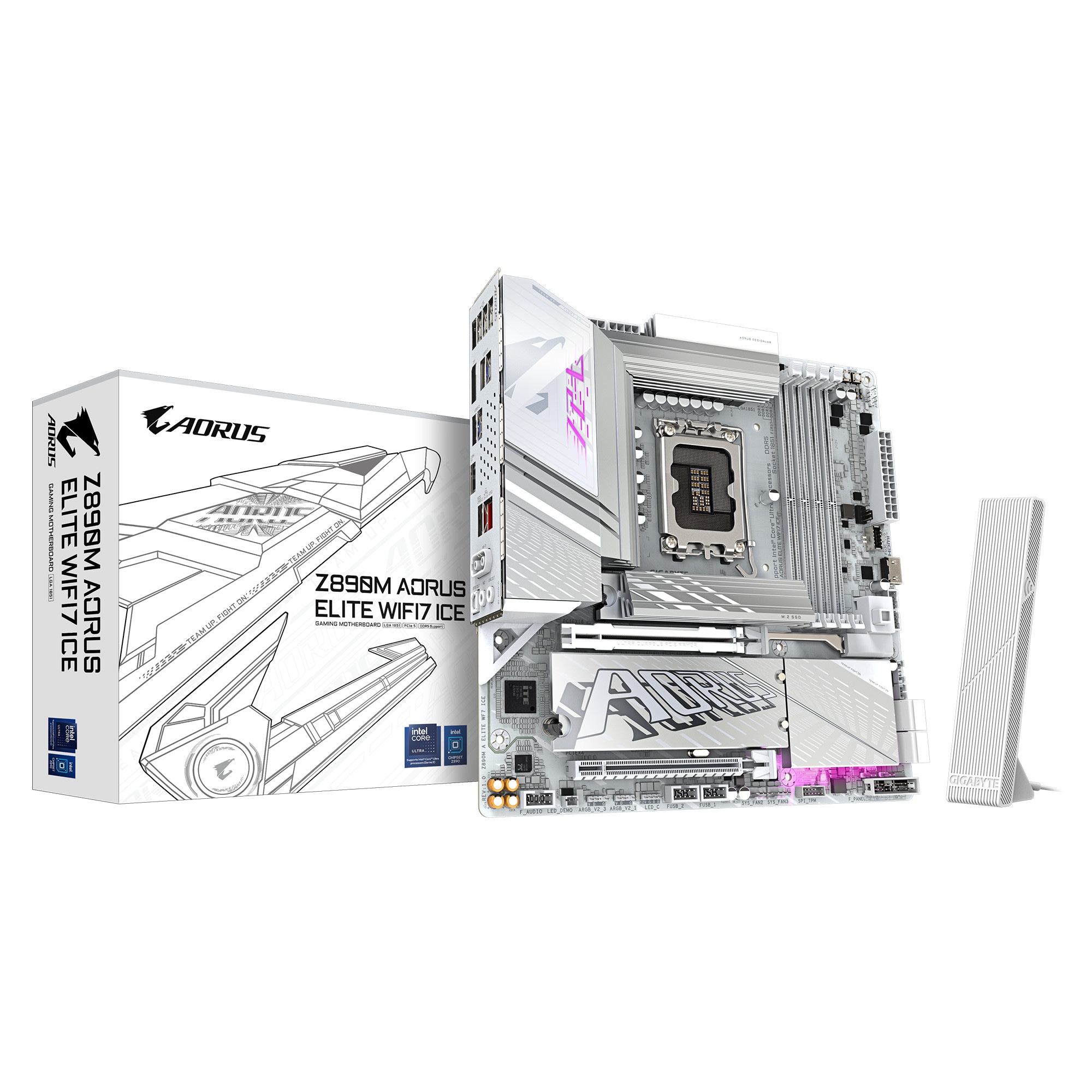 GIGABYTE Z890M A ELITE WIFI7 ICE mATX Mainboard Sockel 1851 TB4/DP/HDMI/WIFI7 Z890M A ELITE WF7 ICE