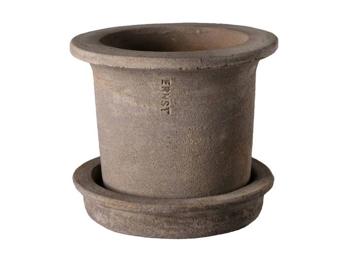 ERNST Pot en terre cuite Ernst avec soucoupe Ø12x10 cm