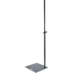 K&M K & M 24654 Leuchten/Boxenstativ Pro (Ständer, Höhenverstellbar), Lautsprecher Ständer + Wandmontage, Schwarz