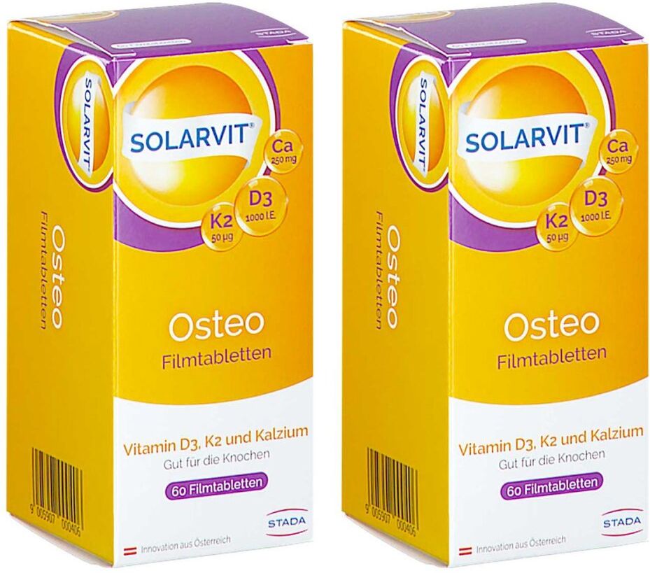 Solarvit OSTEO D3 K2 Ca Filmtabletten 2x60stk