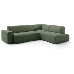 Portobello Ecksofa Halifax Cord Moos