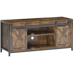 TV-SCHRANK, Fernsehtisch für Fernseher bis zu 60 Zoll, Lowboard, Fernsehschrank