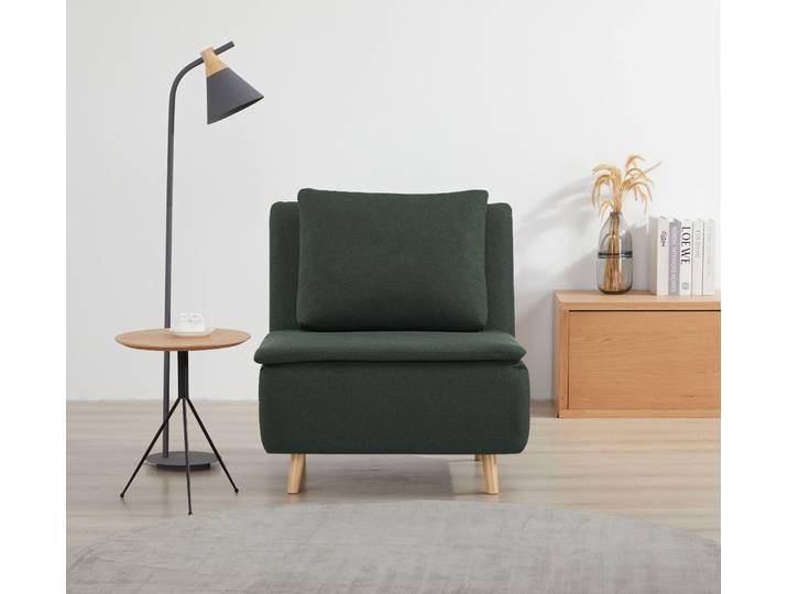 Sessel GOODPRODUCT AINSLEY - OTTO. Verlässliche Qualität. , grün, B:81cm H:82cm T:65cm, 100% Polyester, Sessel, Sessel, wandelbar zum Gästebett, Schlafliege, Webstoff u. Cord-Bezug