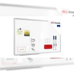 ALLboards Magnetisches Whiteboard 80x50cm – PREMIUM EXPO Alurahmen