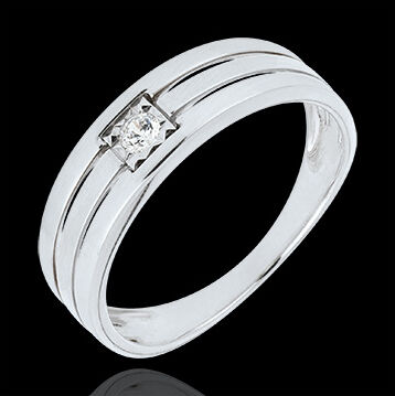 Edenly Ring Dreirangig in WeiÃŸgold