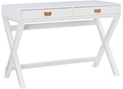 Linon Poppy White X-base Writing Desk