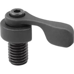 SPANNEXZENTER MIT SPANNHEBEL, FORM:A OHNE SPANNBLECH, M12, F=0,7, VERGÜTUNGSSTAHL BRÜNIERT