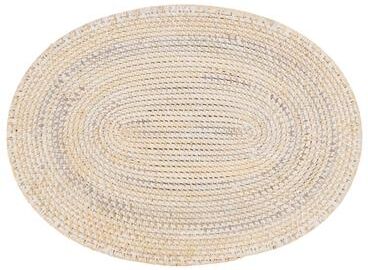 Saro Lifestyle Rattan Placemats With Woven Design (Set of 4)