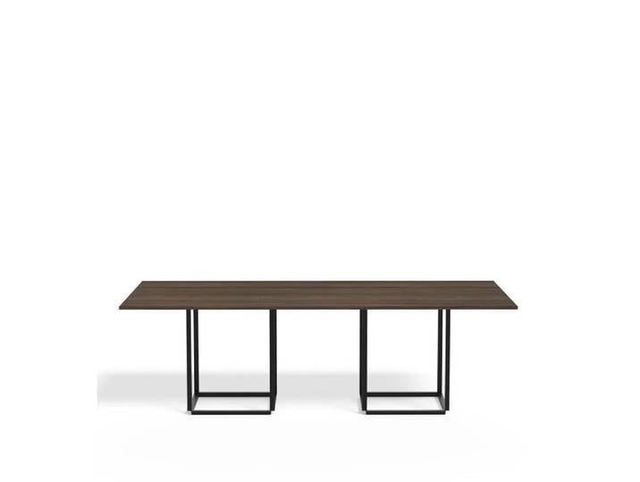 New Works Florence Esstisch rechteckig walnut, Schwarzes Gestell