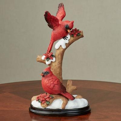Gallerie Ii Winged Cardinals Figurine Red , Red