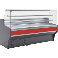 Vitrine-theke mit flachglas für konditorei in rot - 1985x940x1300 mm - 1250 W 230/1V - 24P47199 Eurast