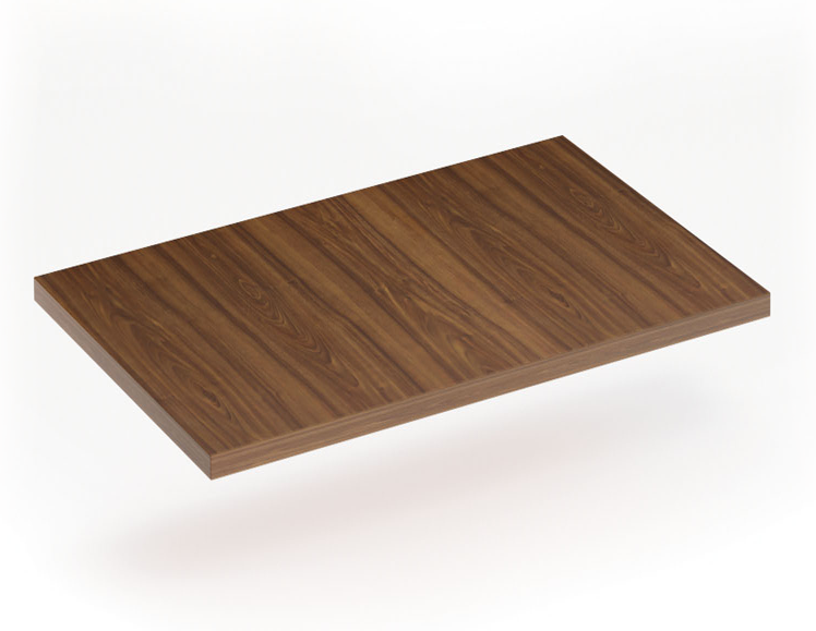 B2B Partner Tischplatte TRIVIA 800 x 800 x 25 mm, Nussbaum