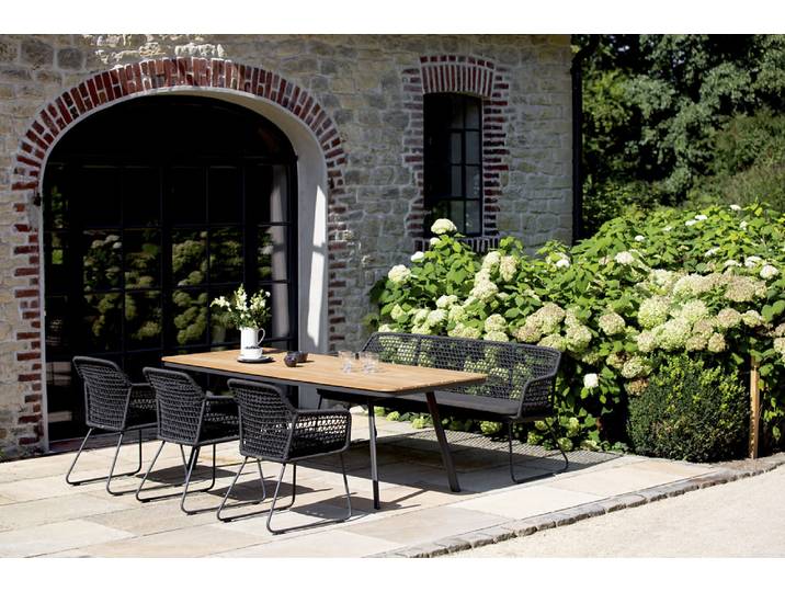 Niehoff Kubu Gartenmöbelset 5tlg. inkl. Tisch Aluminium/Teak