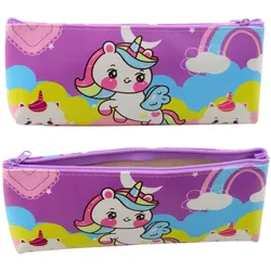 Schulmäppchen für Mädchen mit Einhorn-Motiv, bunt und pastellfarben