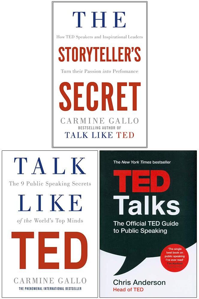 St. Martin's Press/Pan/Hodder and Stoughton Talk Like TED, TED Talks and The Storytellers Secret 3 Books Collection Set by Carmine Gallo and Chris Anderson