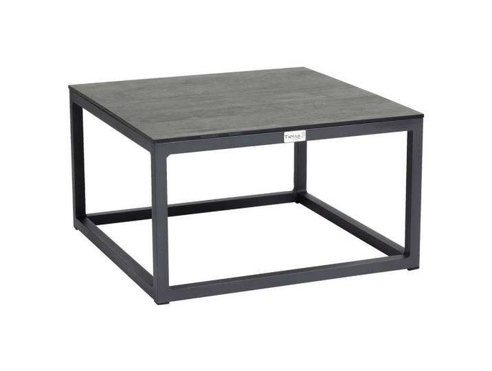 Tierra Outdoor Loungetisch, Anthrazit, Grau, Metall, Kunststoff, quadratisch, würfelförmig, 60x35x60 cm, lichtecht, regenabweisend, wetterbeständig, Gartenmöbel, Loungemöbel, Lounge-Serien